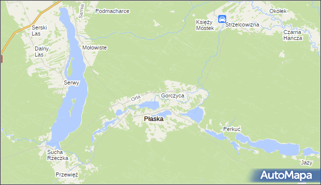 mapa Gorczyca, Gorczyca na mapie Targeo