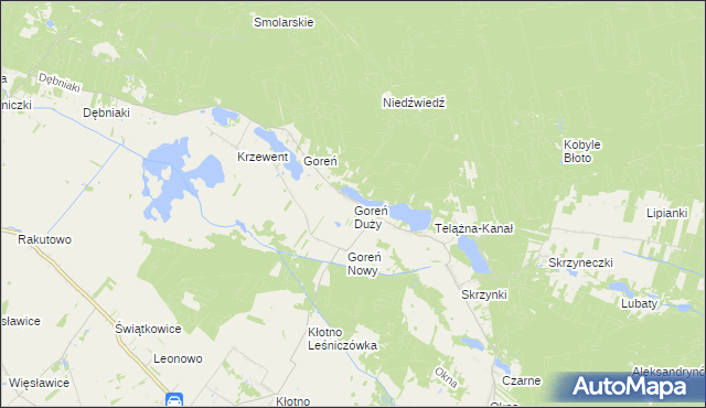 mapa Goreń Duży, Goreń Duży na mapie Targeo