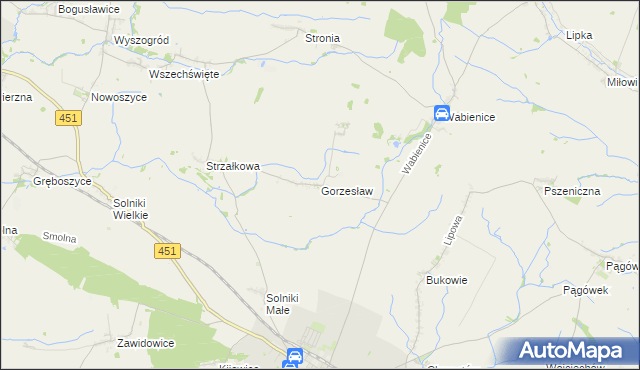 mapa Gorzesław, Gorzesław na mapie Targeo