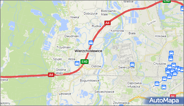 mapa Gosławice gmina Wierzchosławice, Gosławice gmina Wierzchosławice na mapie Targeo