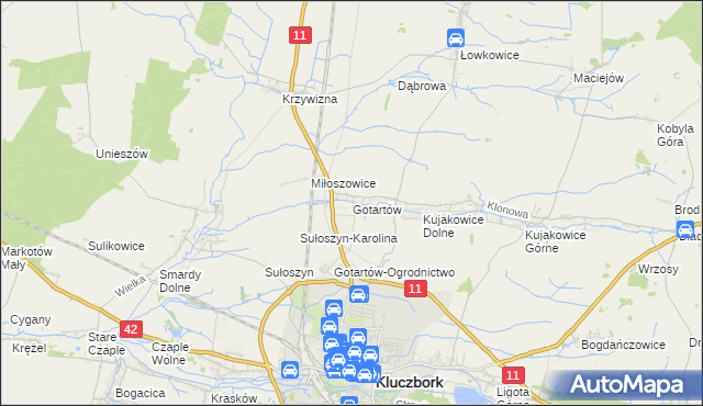 mapa Gotartów, Gotartów na mapie Targeo