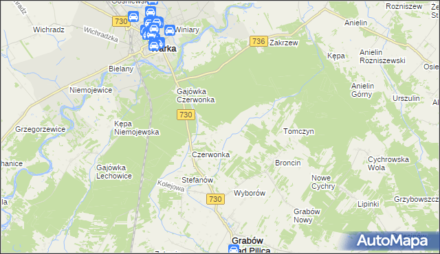 mapa Grabów Zaleśny, Grabów Zaleśny na mapie Targeo