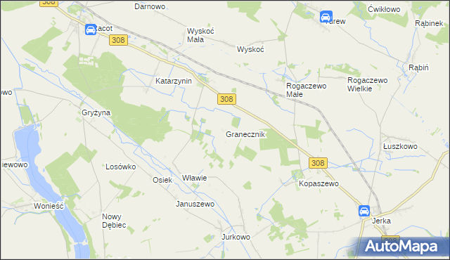 mapa Granecznik, Granecznik na mapie Targeo