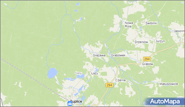 mapa Gręzawa, Gręzawa na mapie Targeo