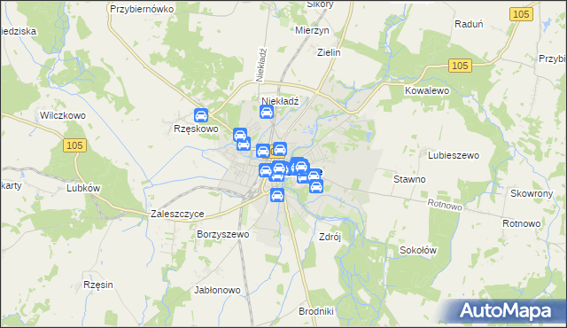 mapa Gryfice, Gryfice na mapie Targeo