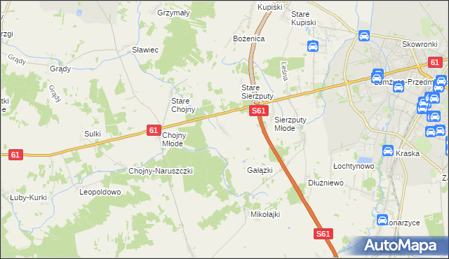 mapa Grzymały Szczepankowskie, Grzymały Szczepankowskie na mapie Targeo