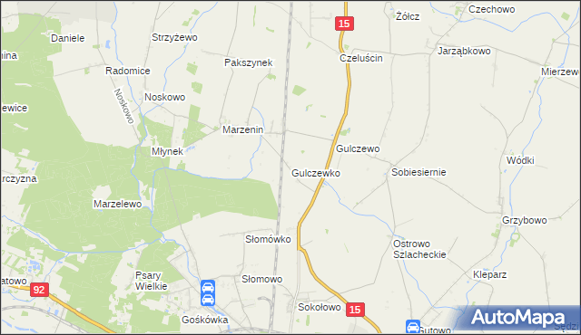 mapa Gulczewko, Gulczewko na mapie Targeo