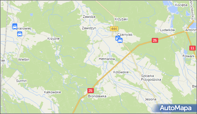 mapa Hetmanów, Hetmanów na mapie Targeo