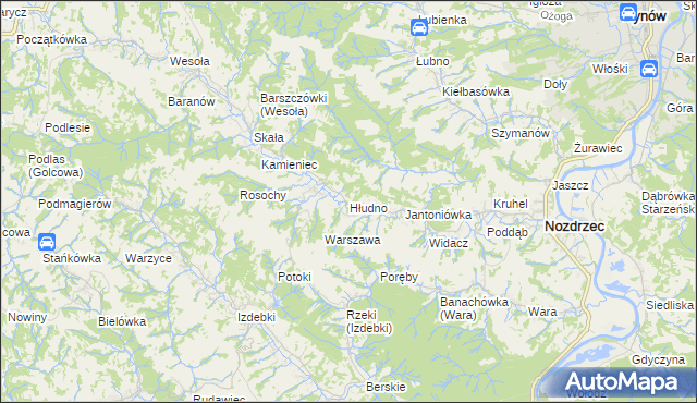 mapa Hłudno, Hłudno na mapie Targeo