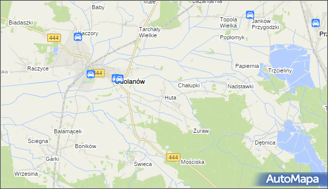 mapa Huta gmina Odolanów, Huta gmina Odolanów na mapie Targeo