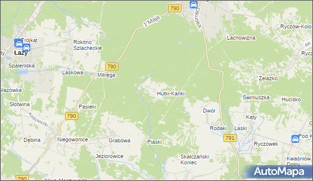 mapa Hutki-Kanki, Hutki-Kanki na mapie Targeo