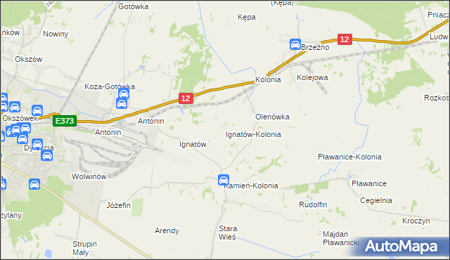 mapa Ignatów-Kolonia, Ignatów-Kolonia na mapie Targeo