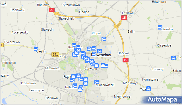 mapa Inowrocławia, Inowrocław na mapie Targeo