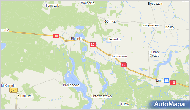 mapa Jabłonkowo, Jabłonkowo na mapie Targeo