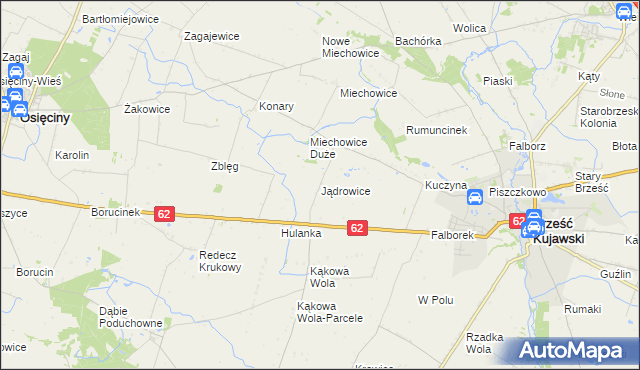 mapa Jądrowice, Jądrowice na mapie Targeo