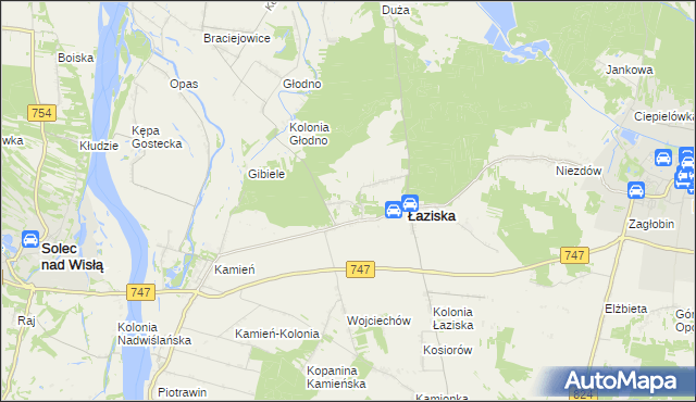 mapa Janiszów gmina Łaziska, Janiszów gmina Łaziska na mapie Targeo