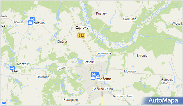 mapa Jarogniew, Jarogniew na mapie Targeo