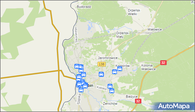 mapa Jaromirowice, Jaromirowice na mapie Targeo