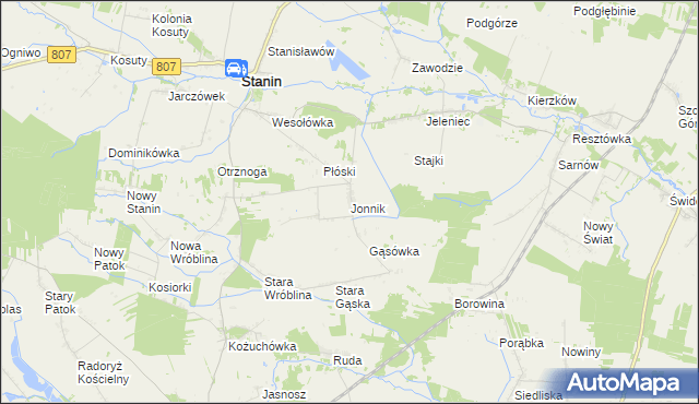 mapa Jonnik, Jonnik na mapie Targeo