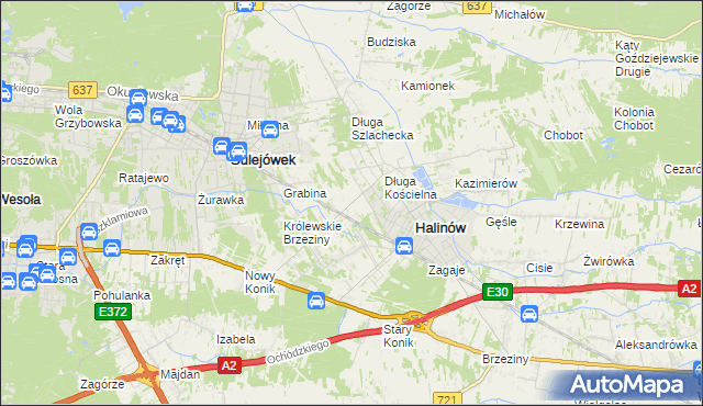mapa Józefin gmina Halinów, Józefin gmina Halinów na mapie Targeo