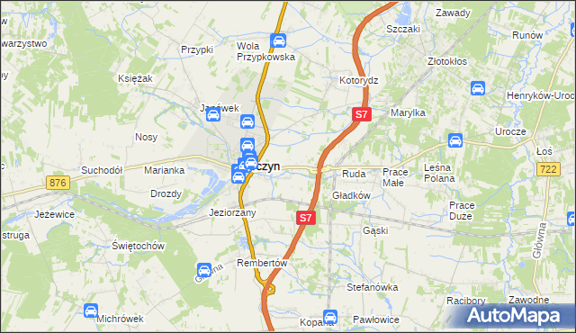 mapa Józefowice gmina Tarczyn, Józefowice gmina Tarczyn na mapie Targeo
