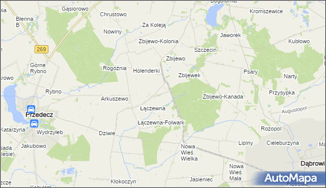 mapa Józefowo gmina Przedecz, Józefowo gmina Przedecz na mapie Targeo