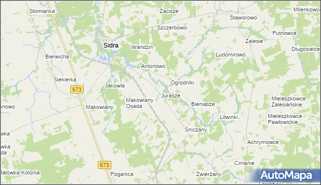 mapa Jurasze, Jurasze na mapie Targeo