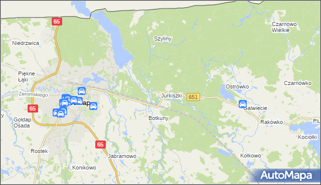 mapa Jurkiszki, Jurkiszki na mapie Targeo