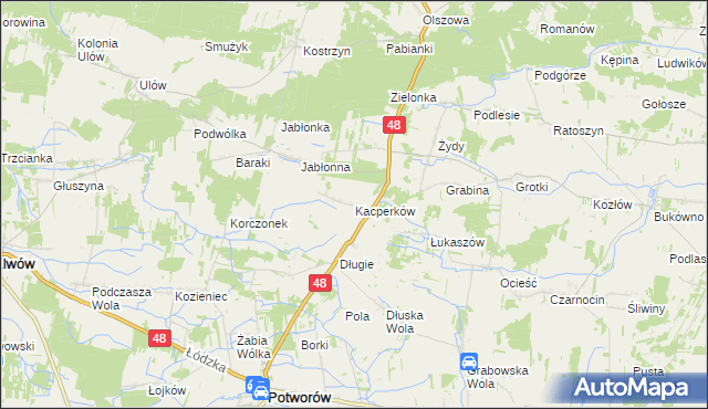 mapa Kacperków, Kacperków na mapie Targeo