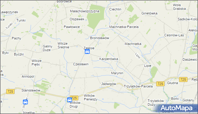 mapa Kacperówka, Kacperówka na mapie Targeo