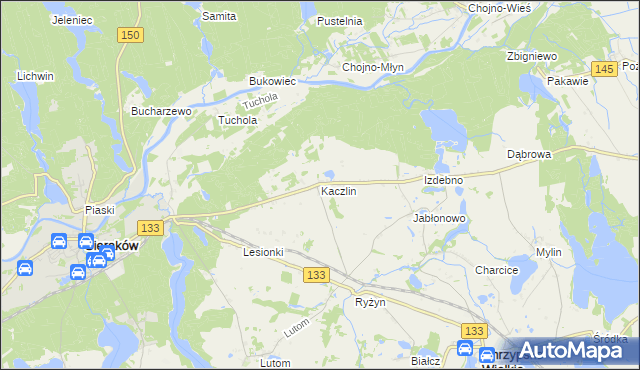 mapa Kaczlin, Kaczlin na mapie Targeo