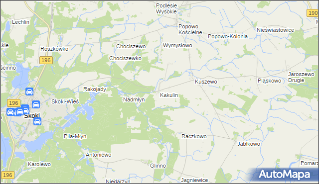 mapa Kakulin, Kakulin na mapie Targeo