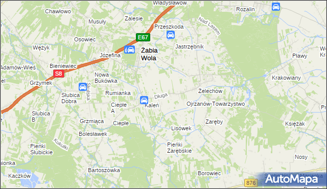 mapa Kaleń-Towarzystwo, Kaleń-Towarzystwo na mapie Targeo