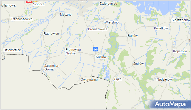 mapa Kałków gmina Otmuchów, Kałków gmina Otmuchów na mapie Targeo