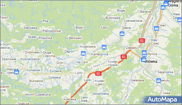mapa Kamesznica, Kamesznica na mapie Targeo