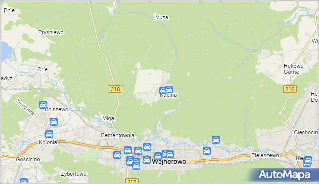 mapa Kąpino, Kąpino na mapie Targeo