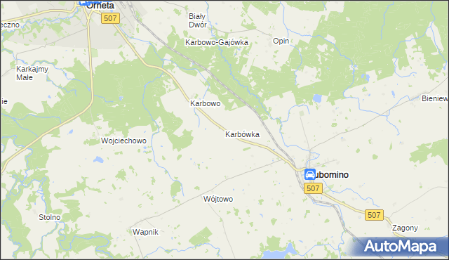 mapa Karbówka, Karbówka na mapie Targeo