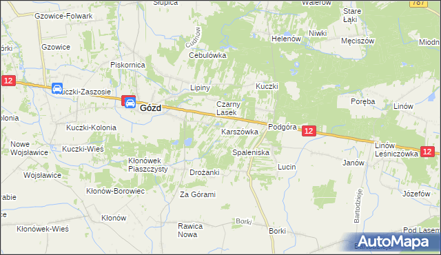 mapa Karszówka, Karszówka na mapie Targeo