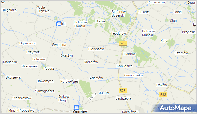 mapa Kaźmierków, Kaźmierków na mapie Targeo