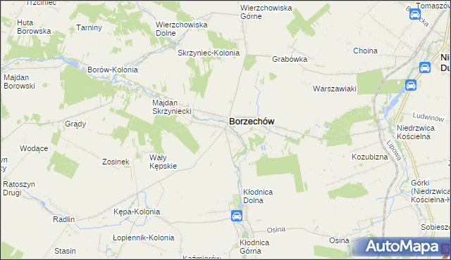 mapa Kępa Borzechowska, Kępa Borzechowska na mapie Targeo