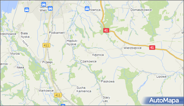 mapa Kępnica, Kępnica na mapie Targeo