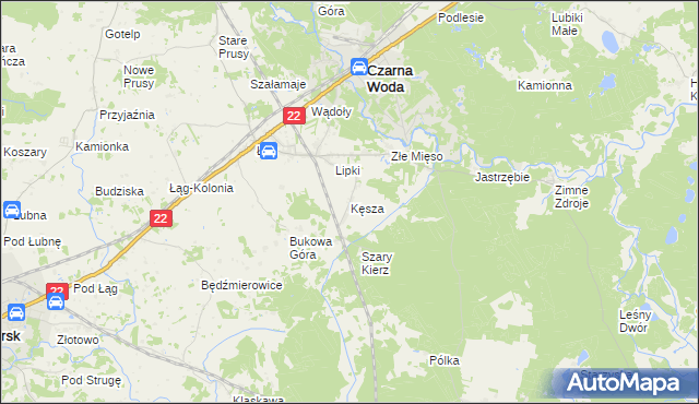 mapa Kęsza, Kęsza na mapie Targeo