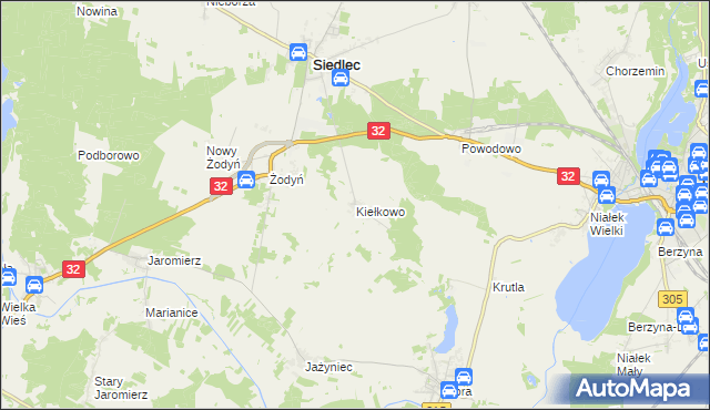 mapa Kiełkowo, Kiełkowo na mapie Targeo