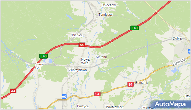 mapa Kierżno, Kierżno na mapie Targeo