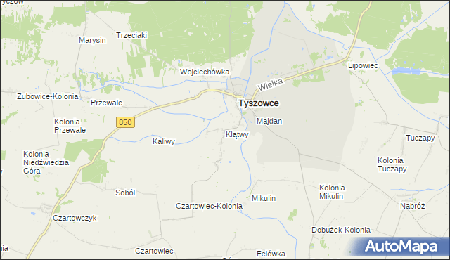 mapa Klątwy, Klątwy na mapie Targeo