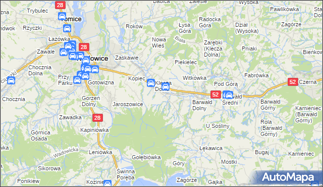 mapa Klecza Górna, Klecza Górna na mapie Targeo