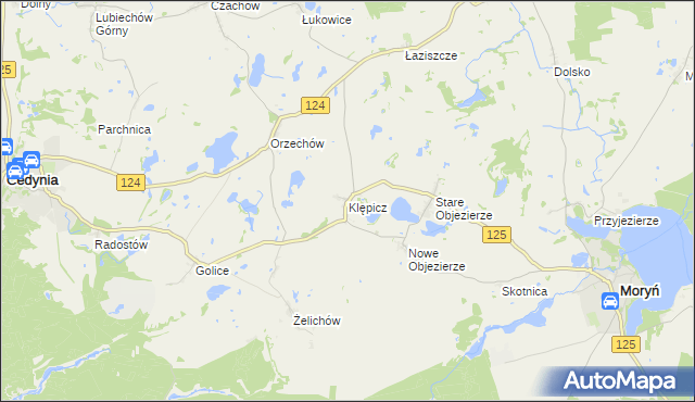 mapa Klępicz, Klępicz na mapie Targeo