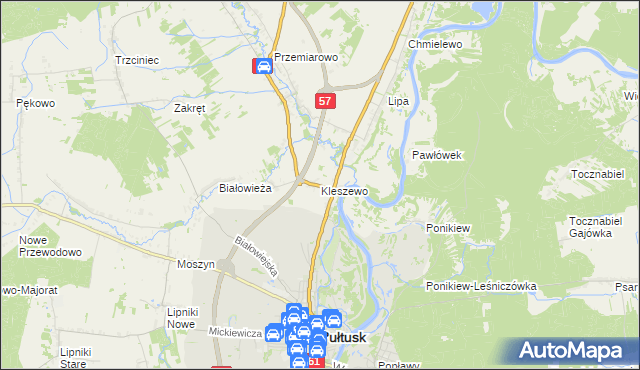 mapa Kleszewo, Kleszewo na mapie Targeo