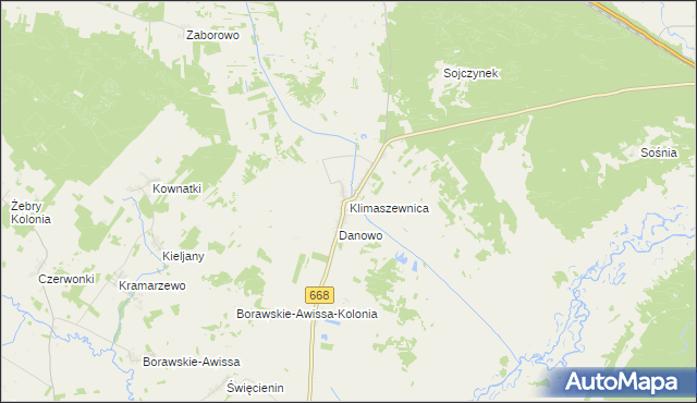 mapa Klimaszewnica, Klimaszewnica na mapie Targeo