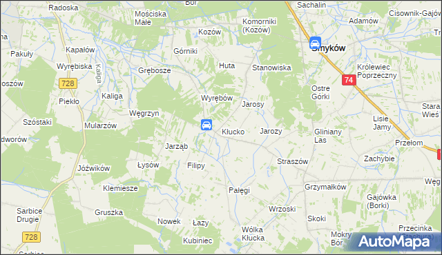 mapa Kłucko, Kłucko na mapie Targeo